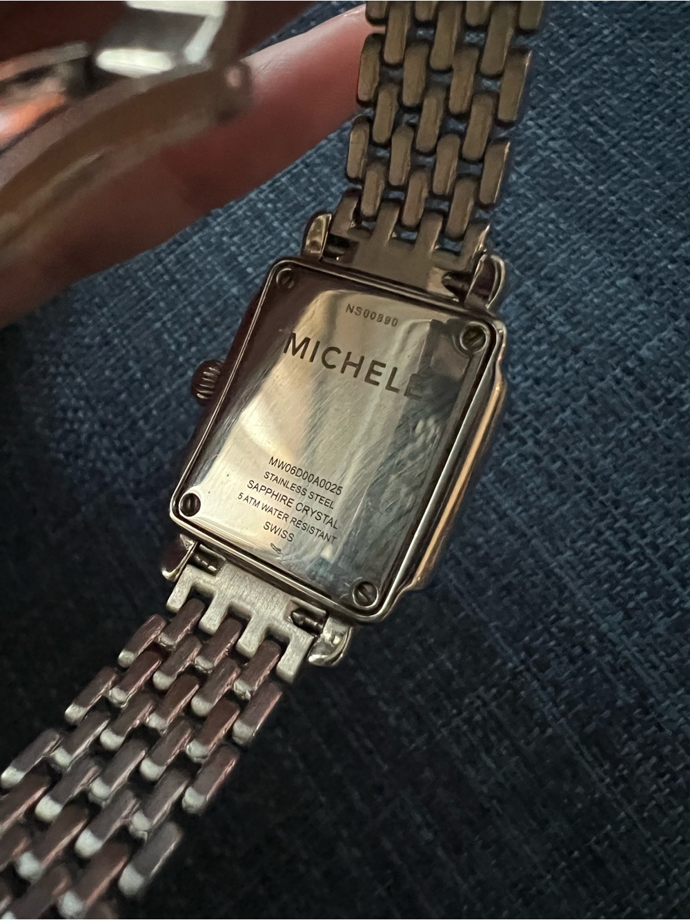 Michele Deco Mini RARE! Women's Watch Silver Stainless Steel *needs new battery* - Picture 4 of 4